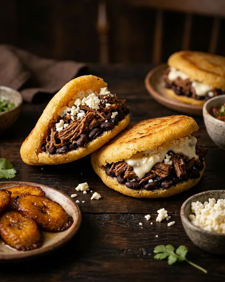 Arepas y comida venezolana o colombiana en Panamá